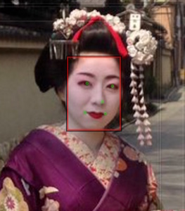 a woman in japan with face identified and alignment